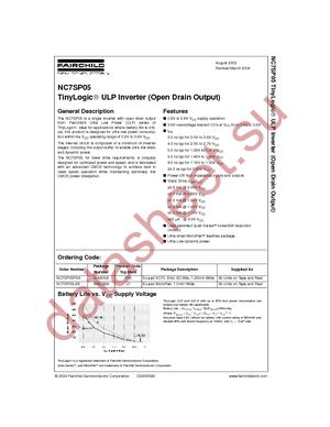 NC7SP05L6X datasheet  